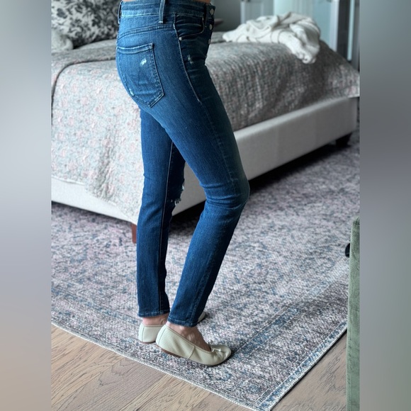 MOTHER The Pixie Skinny Button Fly Denim Jeans in Echoes Size 28 - Picture 3 of 8